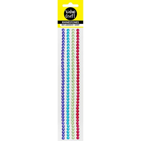 8mm MultiColours Strips Rhinestones